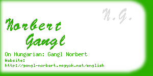 norbert gangl business card